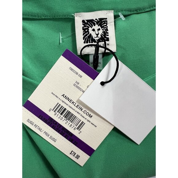 NWT Anne Klein Plus size 2X Top green stretch 3/4 Sleeves - Picture 9 of 9